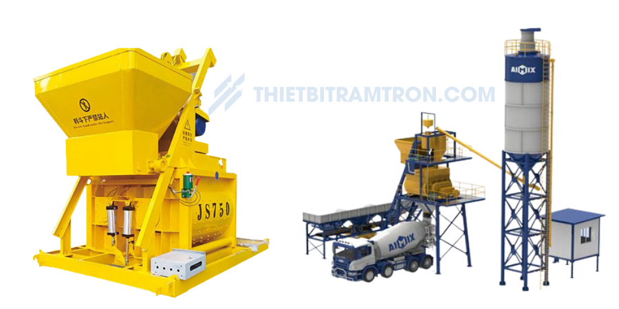 cối trộn bê tông js750