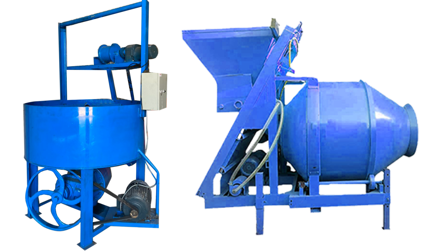 Máy trộn màu và trộn lớp dưới của gạch terrazzo